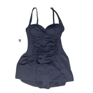 NEW Women's 2 BAMBOO Black One Piece Swimsuit w/ Convertible Straps Size Small